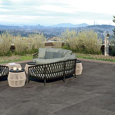 Slate Stone BLACK 100x100x2 cm