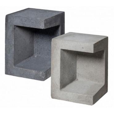 U-hoekelement 30x30x40 zwart