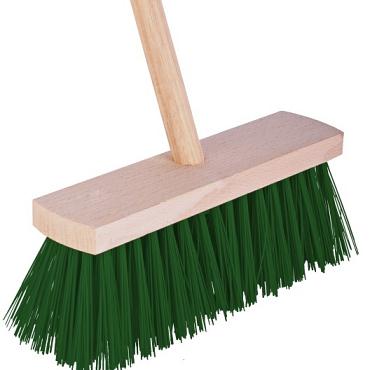 Bezem groen nylon compleet 28 cm