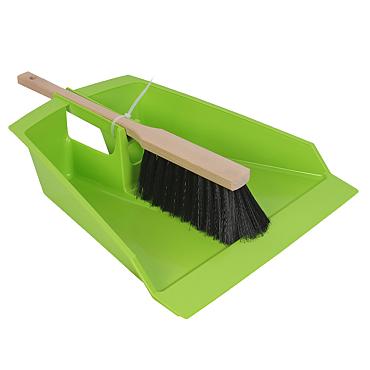 Bladeren blik limegroen met stoffer