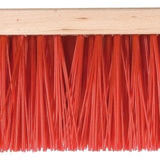 Bezem kunststof rood 35 cm