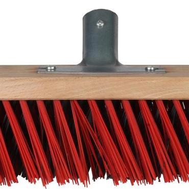 X-bezem buiten 30 cm rood/zwart los