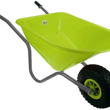Kinderkruiwagen lime/grijs metaal/kunststof