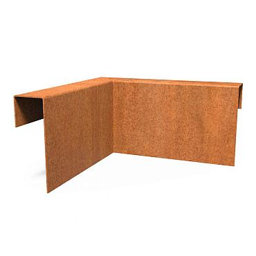 Corten Top Edge binnenhoek 300 mmx54 mmx150 mm mm (LxDxH)