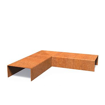 Corten Top Edge buitenhoek 300 mmx104 mmx50 mm mm (LxDxH)