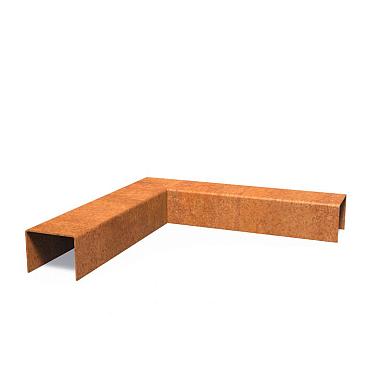 Corten Top Edge binnenhoek 300 mmx64 mmx50 mm mm (LxDxH)