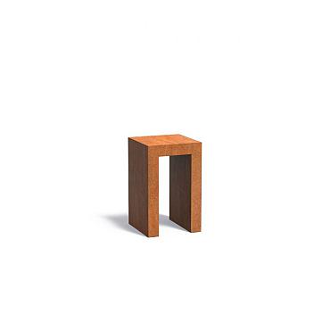 U-element (sokkel) Corten 500 x 500 x 800 mm