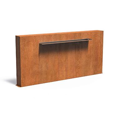 Vijvermuur Corten vrijstaand 2500 x 250 x 1200 mm
