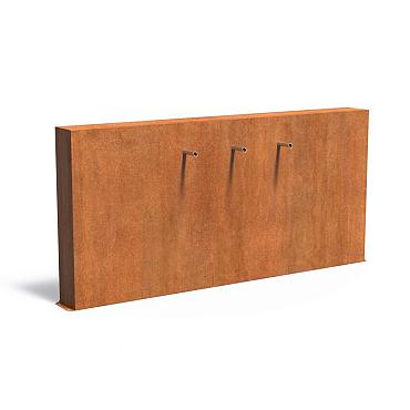 Vijvermuur Corten vrijstaand 2500 x 250 x 1200 mm
