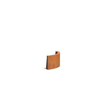 Keerwand Corten buitenbocht 500x2x300 mm (LxDxH)