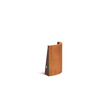 Keerwand Corten buitenbocht 500x3x600 mm (LxDxH)