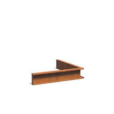 Keerwand Corten binnenhoek 1000x2x200 mm (LxDxH)