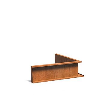 Keerwand Corten binnenhoek 1000x2x300 mm (LxDxH)