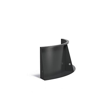 Keerwand Aluminium binnenbocht 1000x4x600 mm (LxDxH)