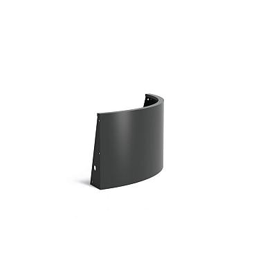 Keerwand Aluminium buitenbocht 1000x4x600 mm (LxDxH)