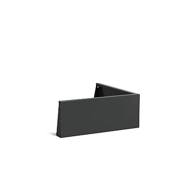 Keerwand Aluminium Buitenhoek 1000x4x400 mm (LxDxH)