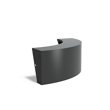Keerwand Aluminium buitenbocht 1500x4x600 mm (LxDxH)