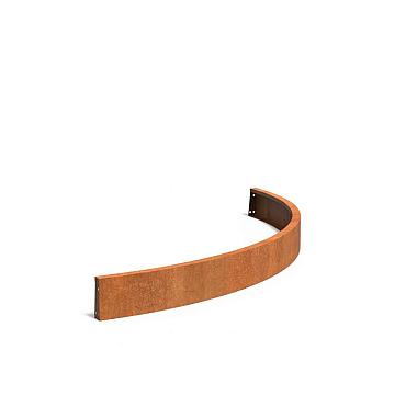 Keerwand Corten buitenbocht 2000x2x200 mm (LxDxH)