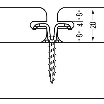 Cobra-24 montageset rvs ASI304 90 clips en schroeven per set