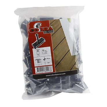 Cobra hybride Clip 8-18 M montageset tbv WPC schroef 4.2x35 mm 90st + bit per set