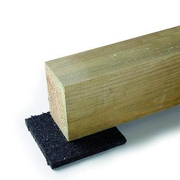 Rubberen onderlegger 90x90mm dikte 8mm 24 stuks per set