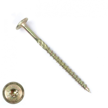 Flenskopschroef geelverzinkt torx 40 8.0x380mm