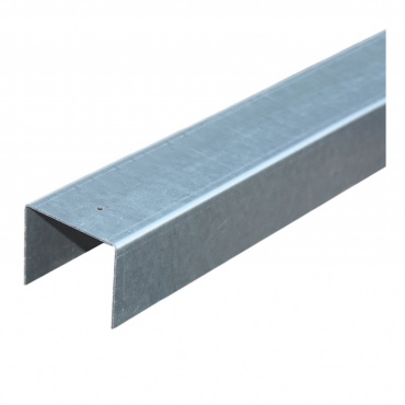 U profiel staal t.b.v. betonpaal vecht (oplossing hoek of t-paal) 228x4.1x2.2 cm