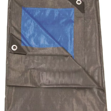 Dekzeil 210gr/m2 - 5 x 8 m, grijs/blauw