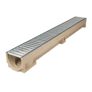 ACO Euroline goot L=1000mm, H=60mm incl. verzinkt staal sleufrooster