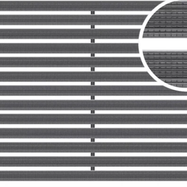 ACO Aluminium met rubberstroken L=750mm B=500mm H=20mm