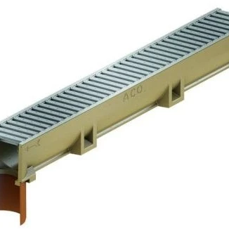ACO Euroline 2.0 H100 L=1000mm H=97 mm, incl. vz.st. Incl. sleufrooster, uitloop 110mm