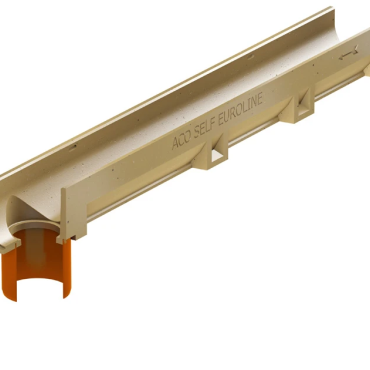 ACO Euroline goot. L=1000mm. zonder rooster. met uitloop