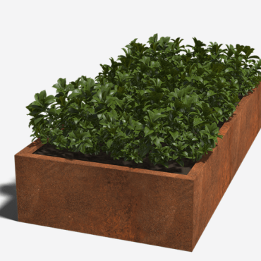 Cortenstaal gelaste plantenbak Rechthoek 200x100x40 ZONDER bodemplaat