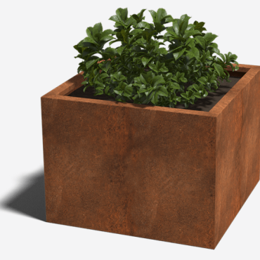 Cortenstaal gelaste plantenbak Vierkant 80x80x60 cm ZONDER bodemplaat