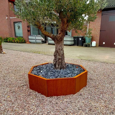 Cortenstaal plantenbak Achthoek 144.9x144.9 cm H=30 cm ZONDER bodemplaat