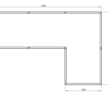 Cortenstaal plantenbak Hoekopstelling 120 H=80 cm MET bodemplaat