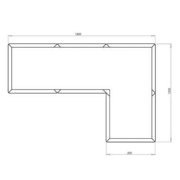 Cortenstaal plantenbak Hoekopstelling 60 H=30 cm MET bodemplaat