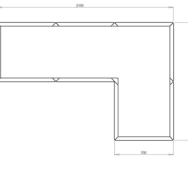 Cortenstaal plantenbak Hoekopstelling 70 H=70 cm MET bodemplaat