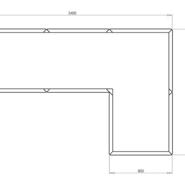 Cortenstaal plantenbak Hoekopstelling 80 H=80 cm MET bodemplaat