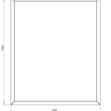 Cortenstaal plantenbak Rechthoek 100x120 H=30 cm ZONDER bodemplaat