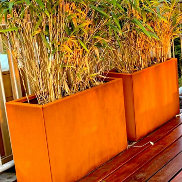 Cortenstaal plantenbak Rechthoek 30x120 H=60 cm ZONDER bodemplaat