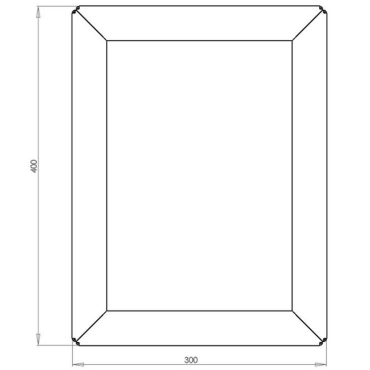 Cortenstaal plantenbak Rechthoek 30x40 H=40 cm MET bodemplaat