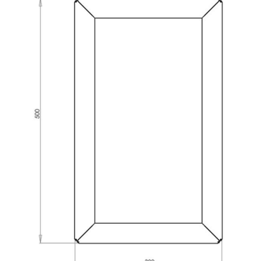 Cortenstaal plantenbak Rechthoek 30x50 H=40 cm MET bodemplaat + voeten