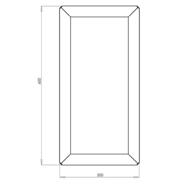 Cortenstaal plantenbak Rechthoek 30x60 H=80 cm MET bodemplaat