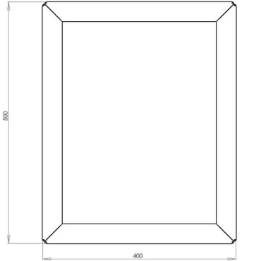 Cortenstaal plantenbak Rechthoek 40x50 H=80 cm MET bodemplaat + wielen