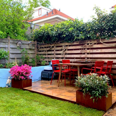 Cortenstaal plantenbak Rechthoek 40x60 H=80 cm MET bodemplaat
