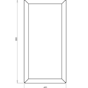 Cortenstaal plantenbak Rechthoek 40x80 H=60 cm MET bodemplaat