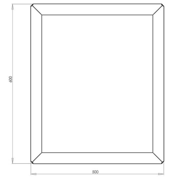Cortenstaal plantenbak Rechthoek 50x60 H=30 cm MET bodemplaat