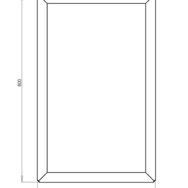 Cortenstaal plantenbak Rechthoek 50x80 H=30 cm MET bodemplaat