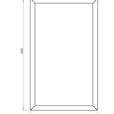 Cortenstaal plantenbak Rechthoek 60x100 H=40 cm MET bodemplaat